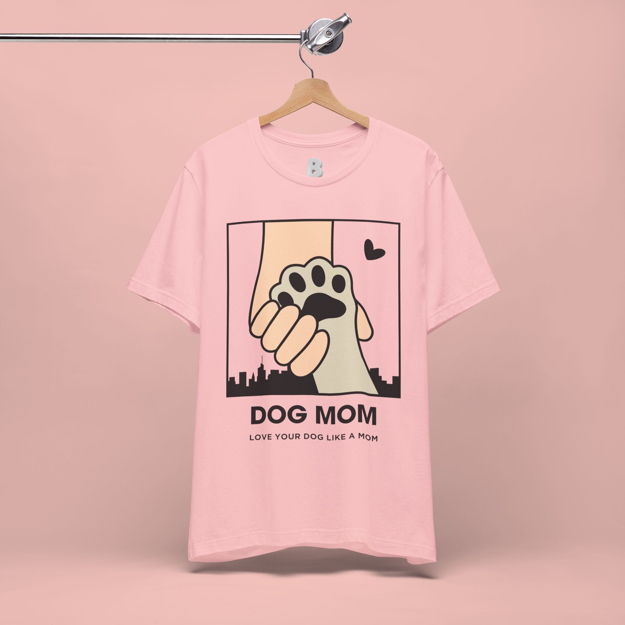 Dog Mom T-Shirt — "Love Your Dog Like a Mom" Paw Print Graphic
