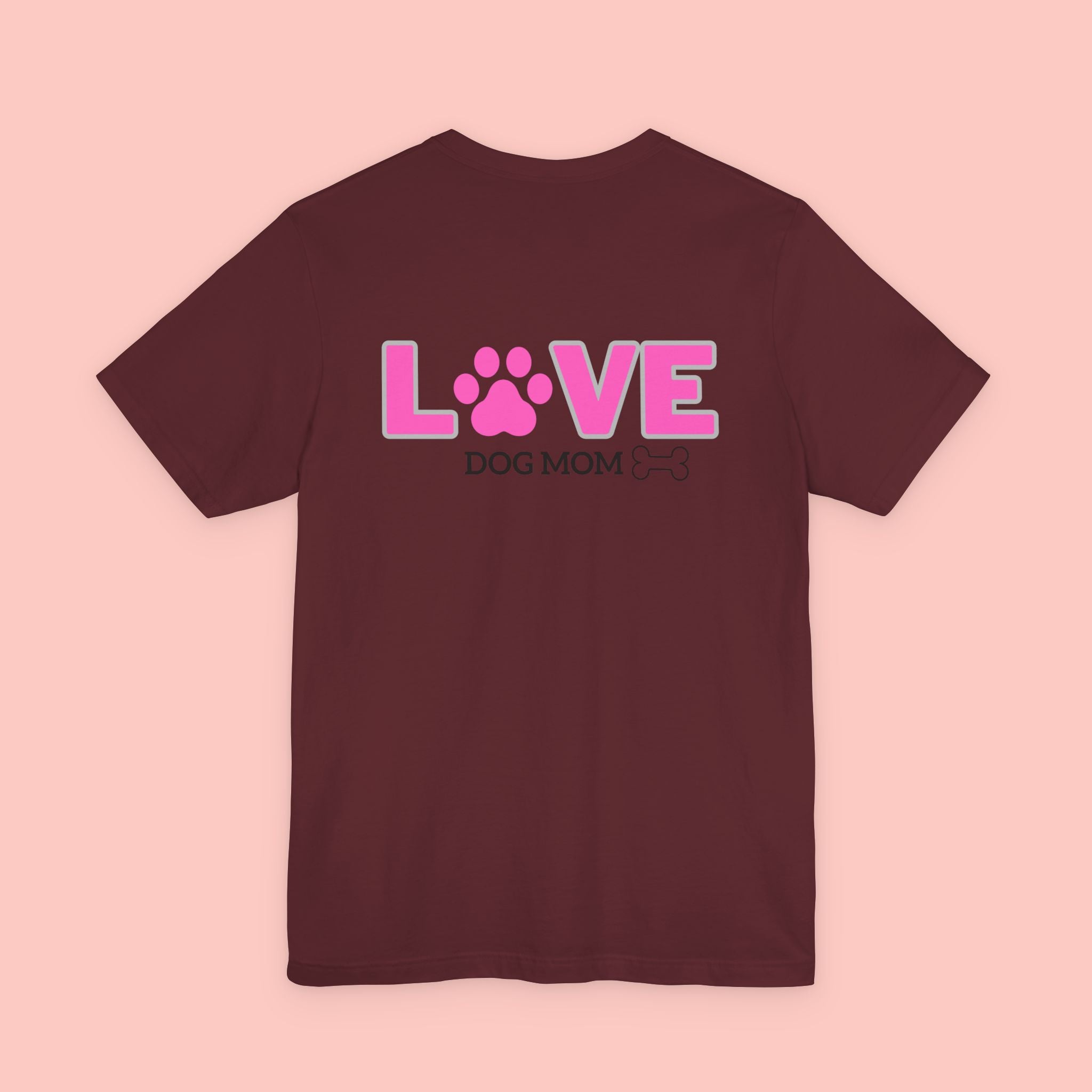 Dog Mom Love T-Shirt — "LOVE" Paw Graphic Tee