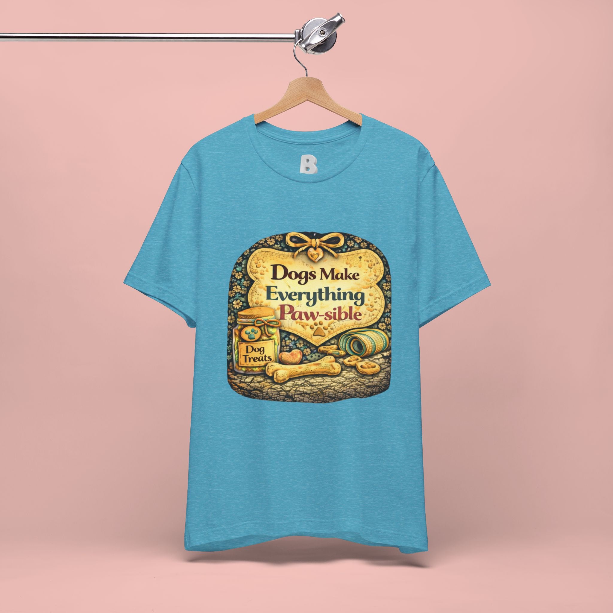 Dog Lover T‑Shirt – "Dogs Make Everything Paw‑sible" Vintage Pet Rescue Tee