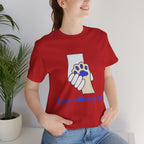 Dog Lover T-Shirt — "Love with my dog." Paw Print Graphic