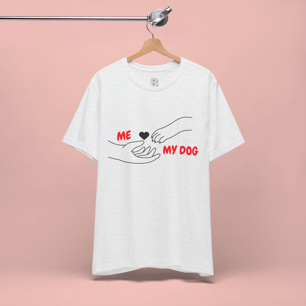 T-Shirt — "Me  My Dog" Minimalist Paw & Hand Illustration