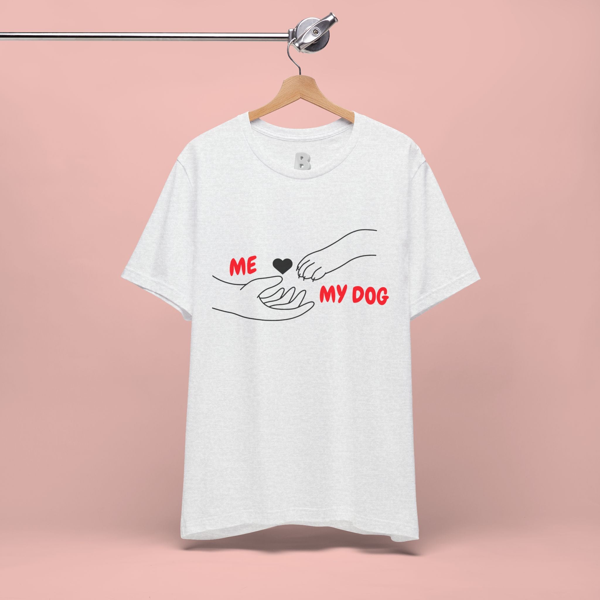 T-Shirt — "Me  My Dog" Minimalist Paw & Hand Illustration