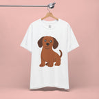 Dachshund Puppy Graphic T-Shirt — Cute Brown Dog Tee