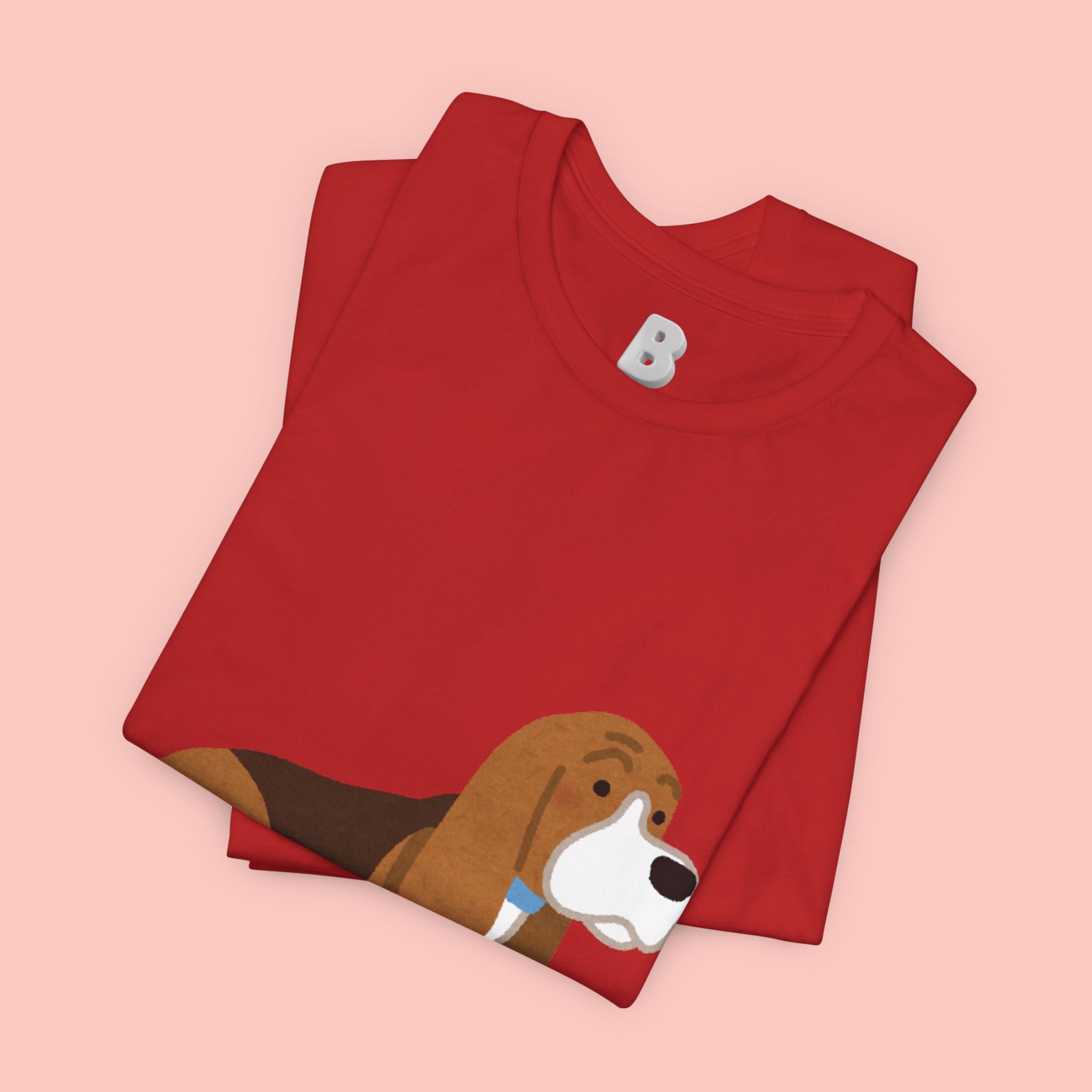 Dog Mom T‑Shirt — Cute Basset Hound I Love My Dog Mom Tee