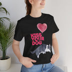 Kiss Your Dog T-Shirt — Cute Corgi with Heart Balloon Pet Lover Tee