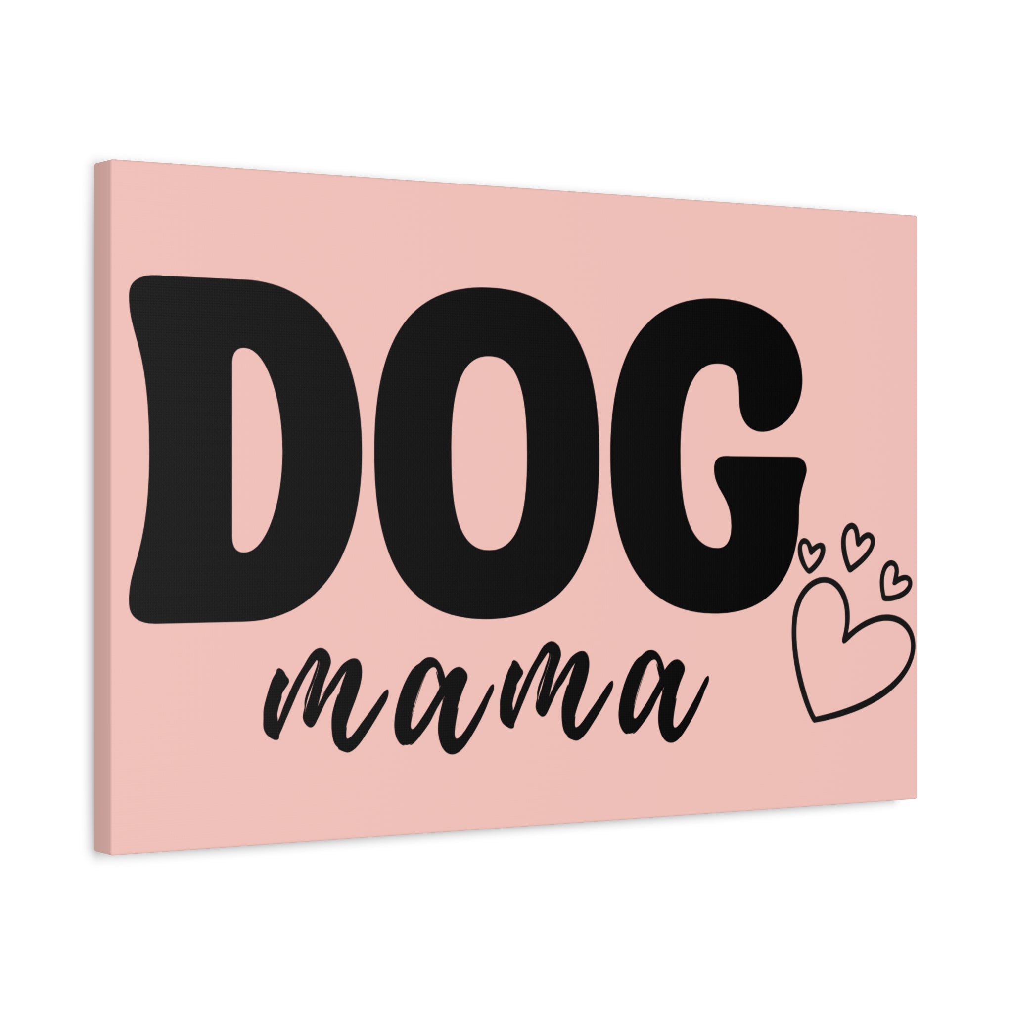 Dog Mama Pink Canvas Wall Art — Heart Pet Mom Decor