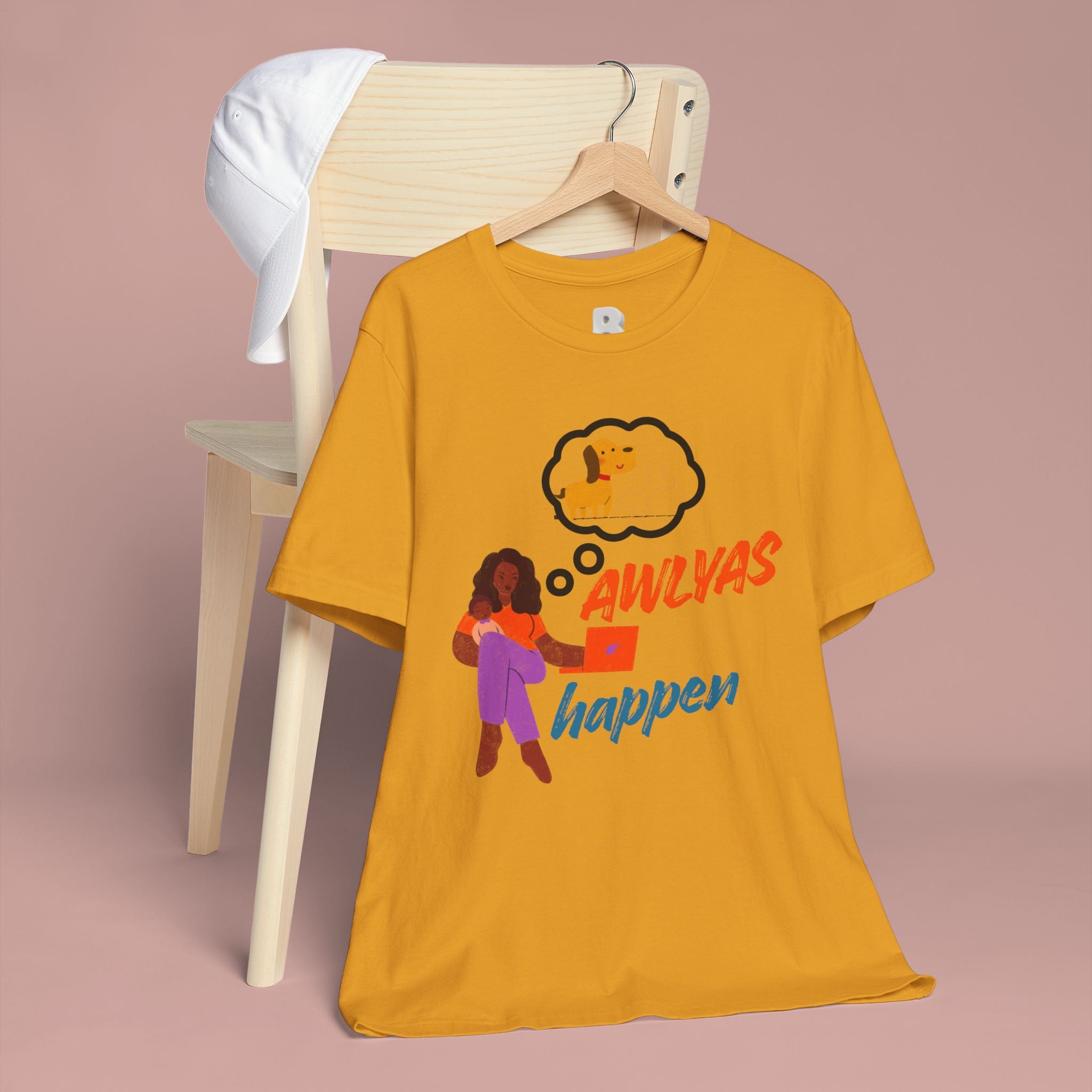 T‑Shirt — Always Happen Funny Dog Thought Bubble Graphic Tee