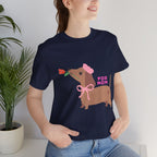 Mommy’s Dachshund Tee – Cute Dog with Rose “For Mom” Shirt