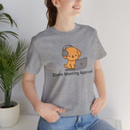 Zoom Meeting Approved Tee — Cute Puppy with Headset Laptop Graphic