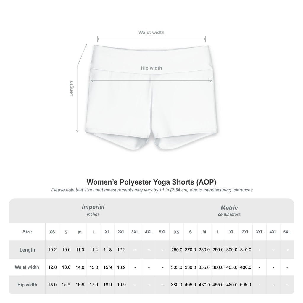 Paw Print Yoga Shorts — Women's Grey Activewear with Orange Paw Pattern