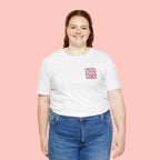 Leopard Hearts Pocket Tee — Women's Cute Animal Print Chest Pocket T‑Shirt