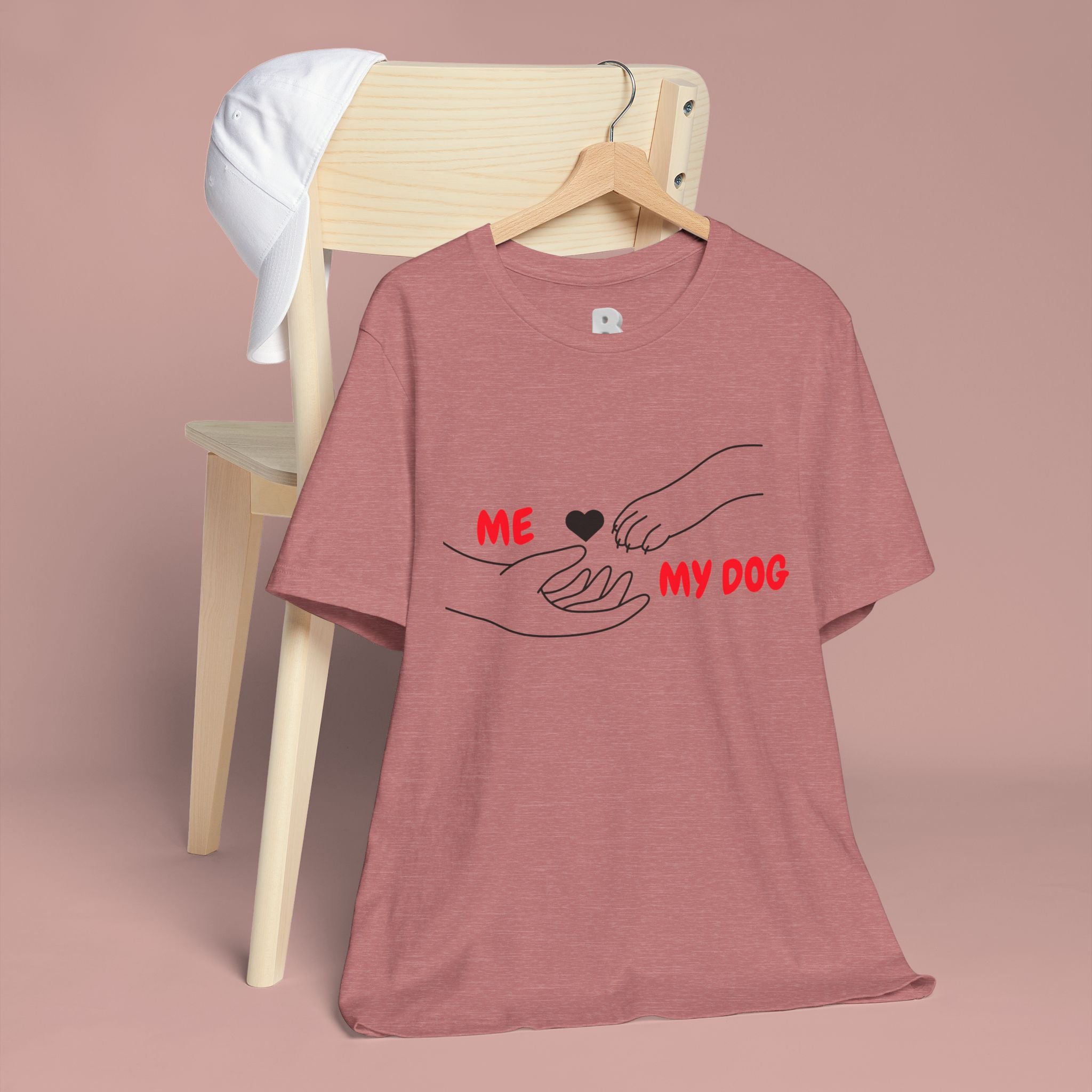 T-Shirt — "Me  My Dog" Minimalist Paw & Hand Illustration