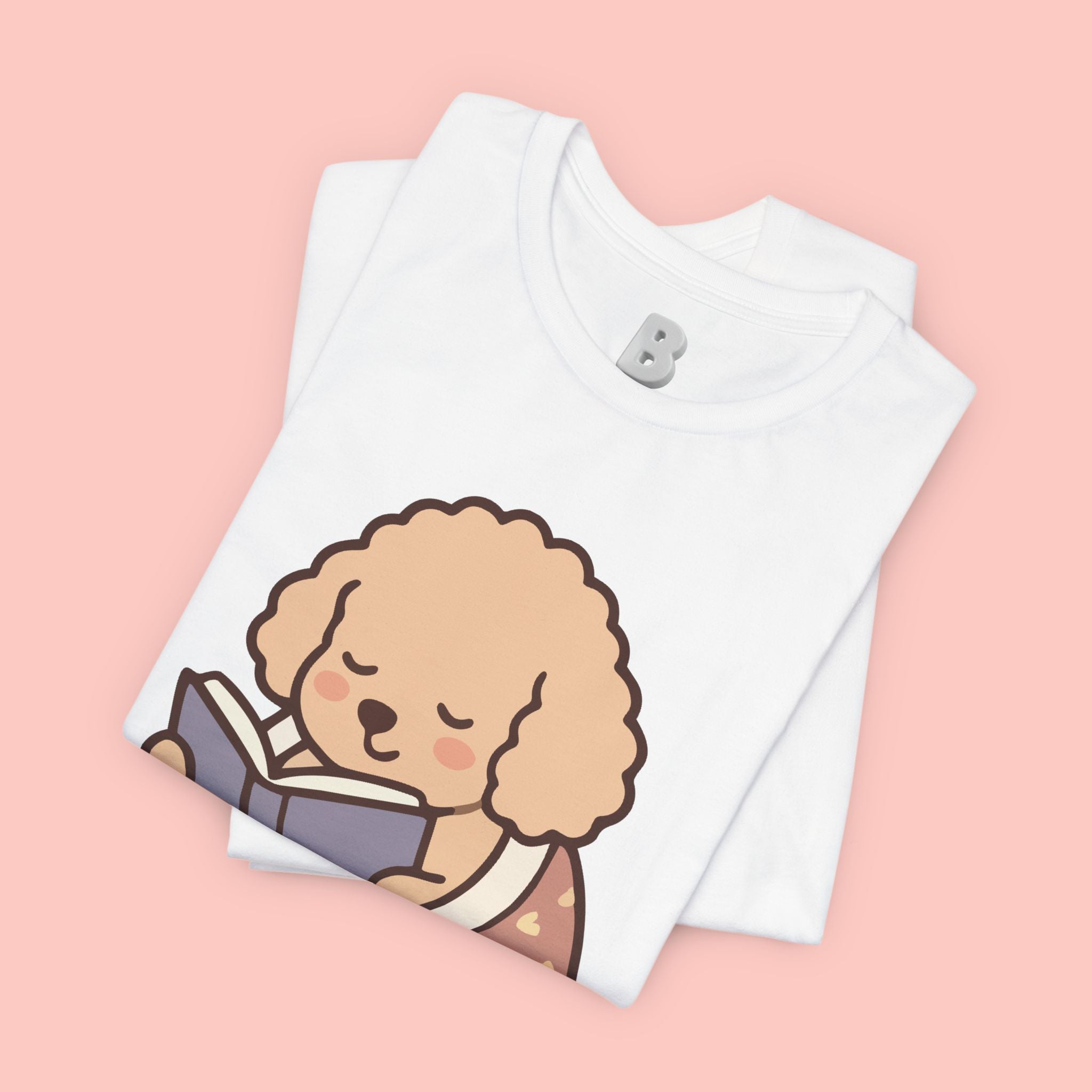 Paw Prints On My Soul T‑Shirt — Cute Reading Puppy Graphic Tee