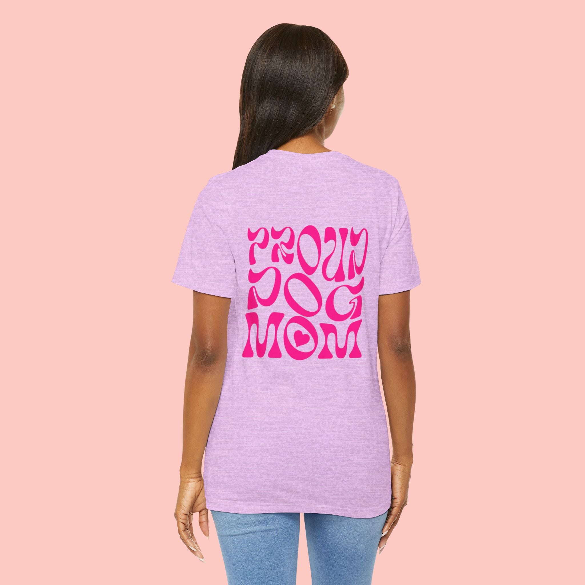 Proud Dog Mom T-Shirt — Retro Pink Graphic Tee for Pet Lovers