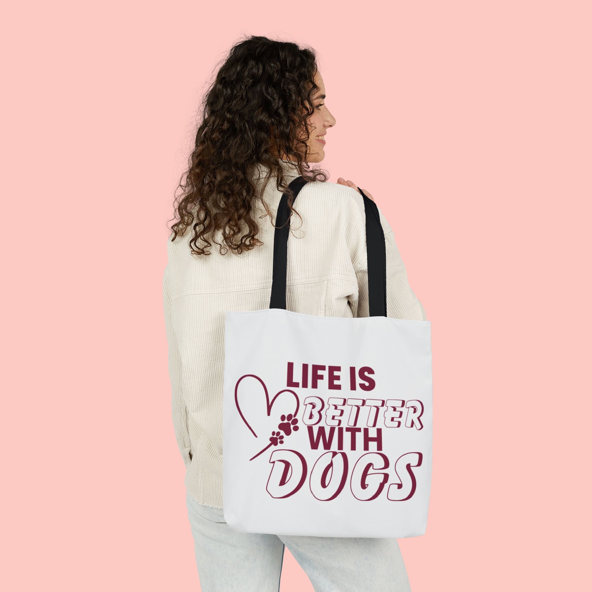 Life Is Better With Dogs Canvas Tote Bag