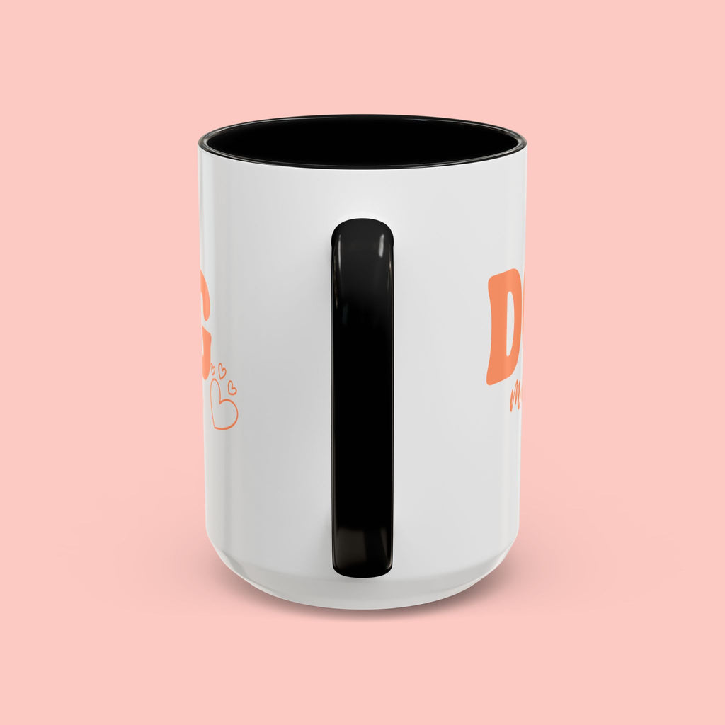 Dog Mama Coffee Mug — Cute Heart Accent Ceramic Mug (11/15 oz)