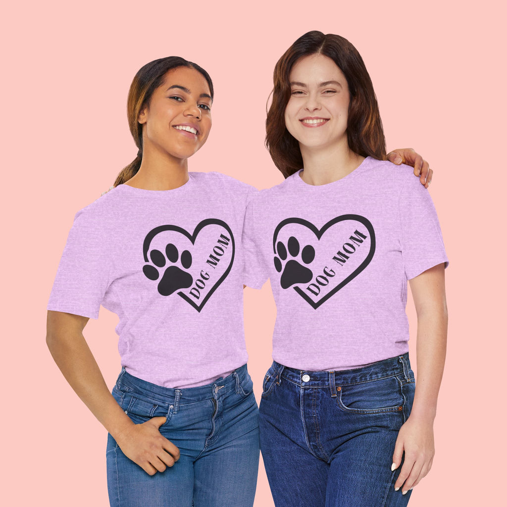 Dog Mom Heart Paw T-Shirt