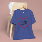 Dog Mom Heart Paw T‑Shirt