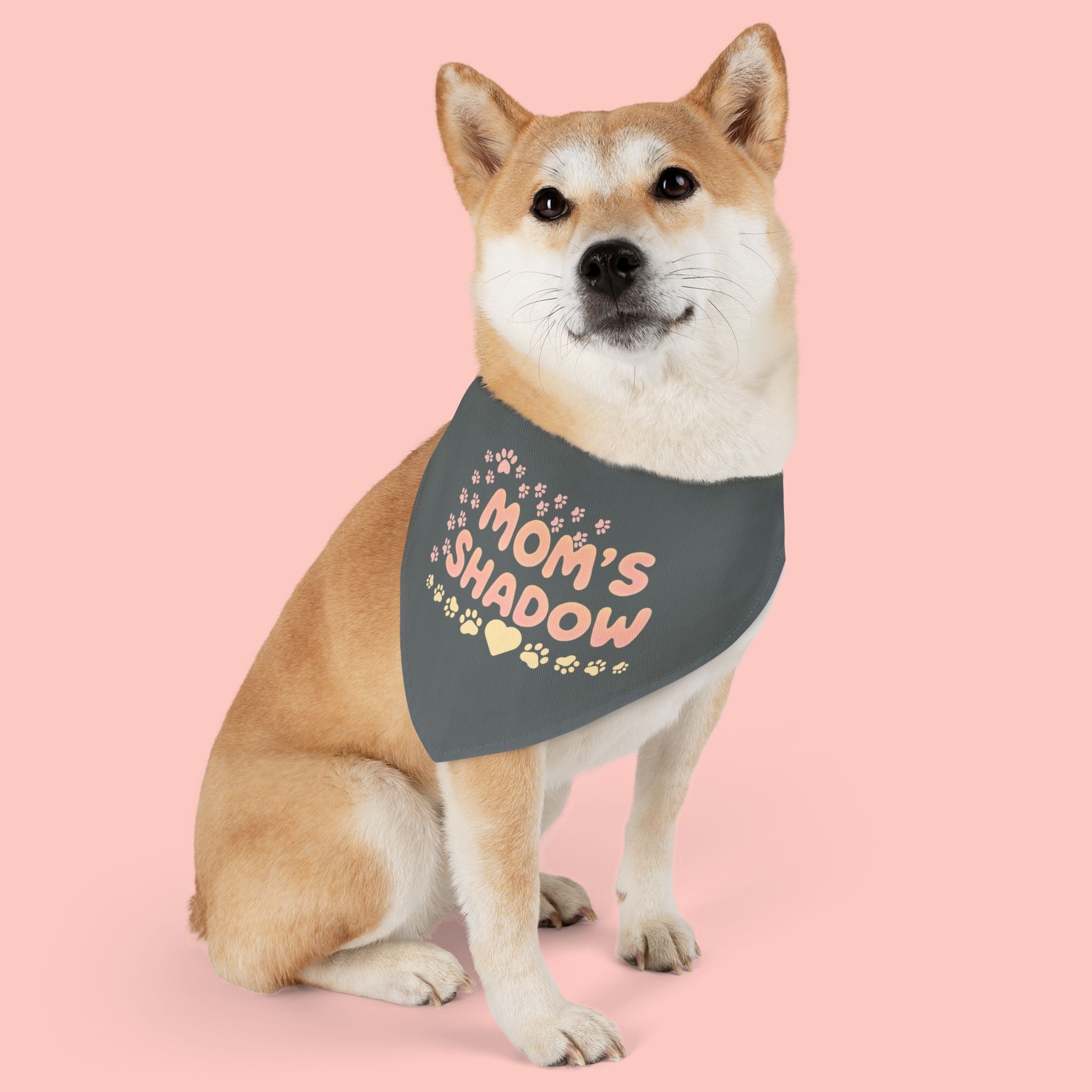 Mom's Shadow Pet Bandana Collar — Cute Paw Print Dog Collar Bandana