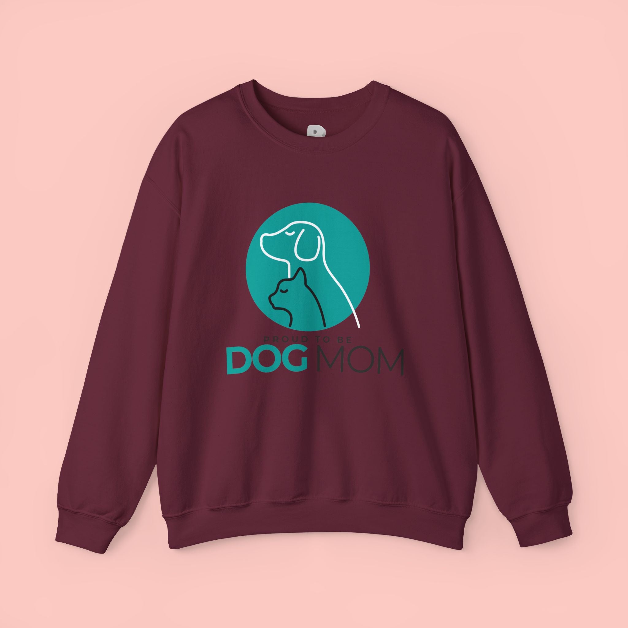 Dog Mom Crewneck Sweatshirt – Proud To Be Dog Mom Graphic Pullover