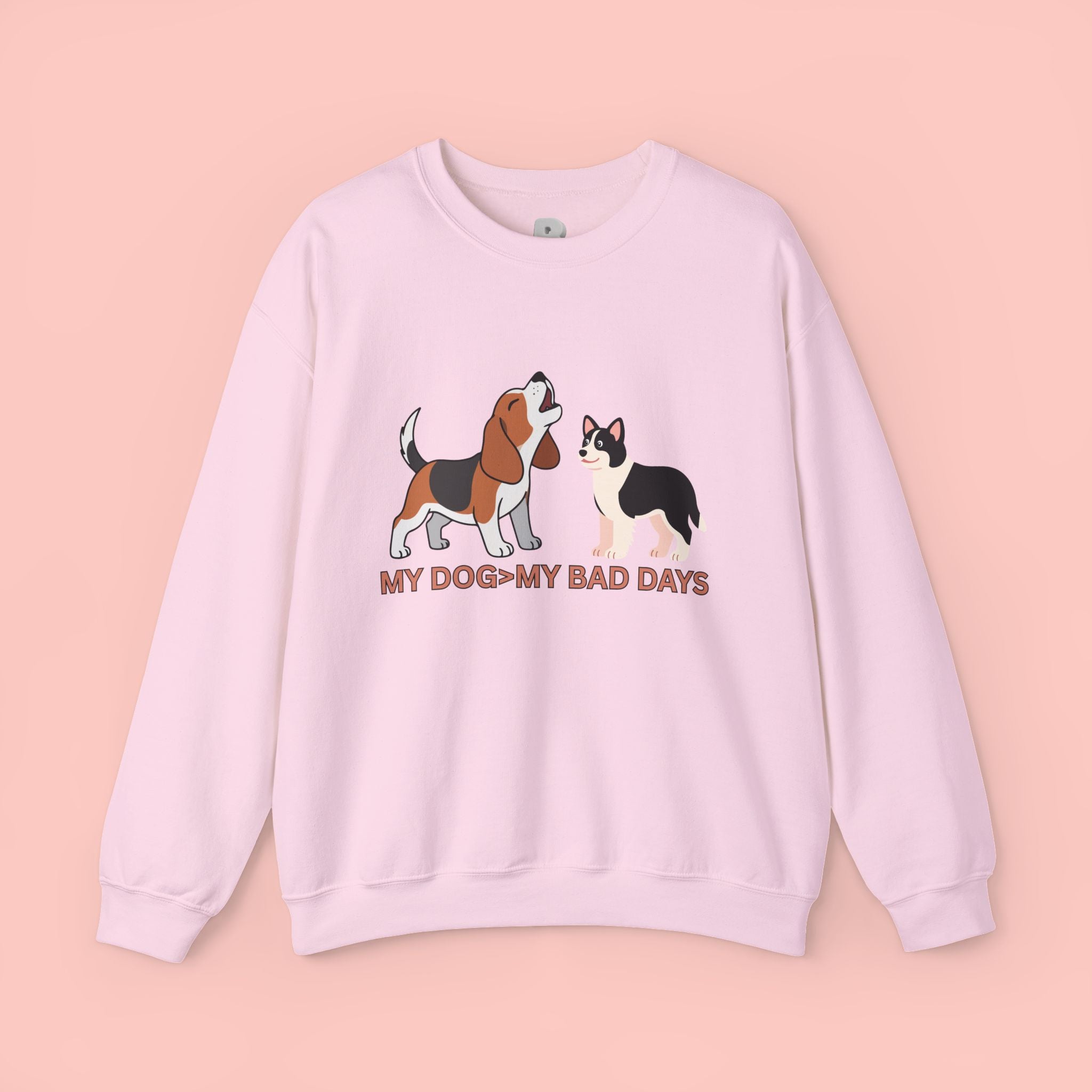 My Dog My Bad Days Sweatshirt – Cute Beagle & Corgi Crewneck for Dog Lovers