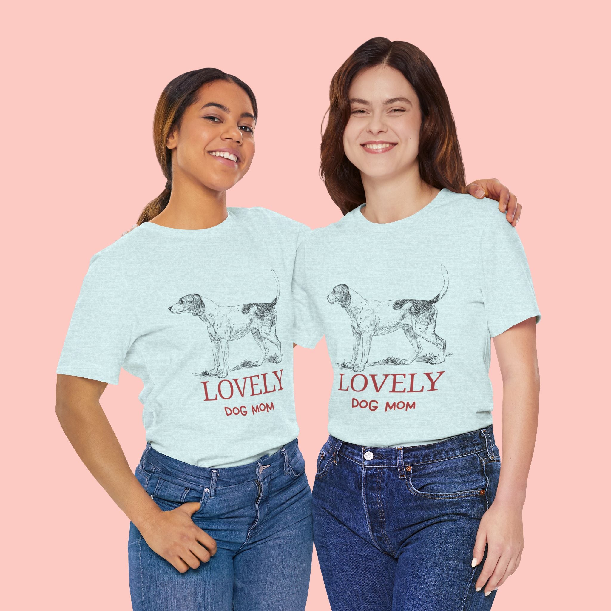 Lovely Dog Mom T-Shirt — Vintage Sketch Dog Graphic Tee