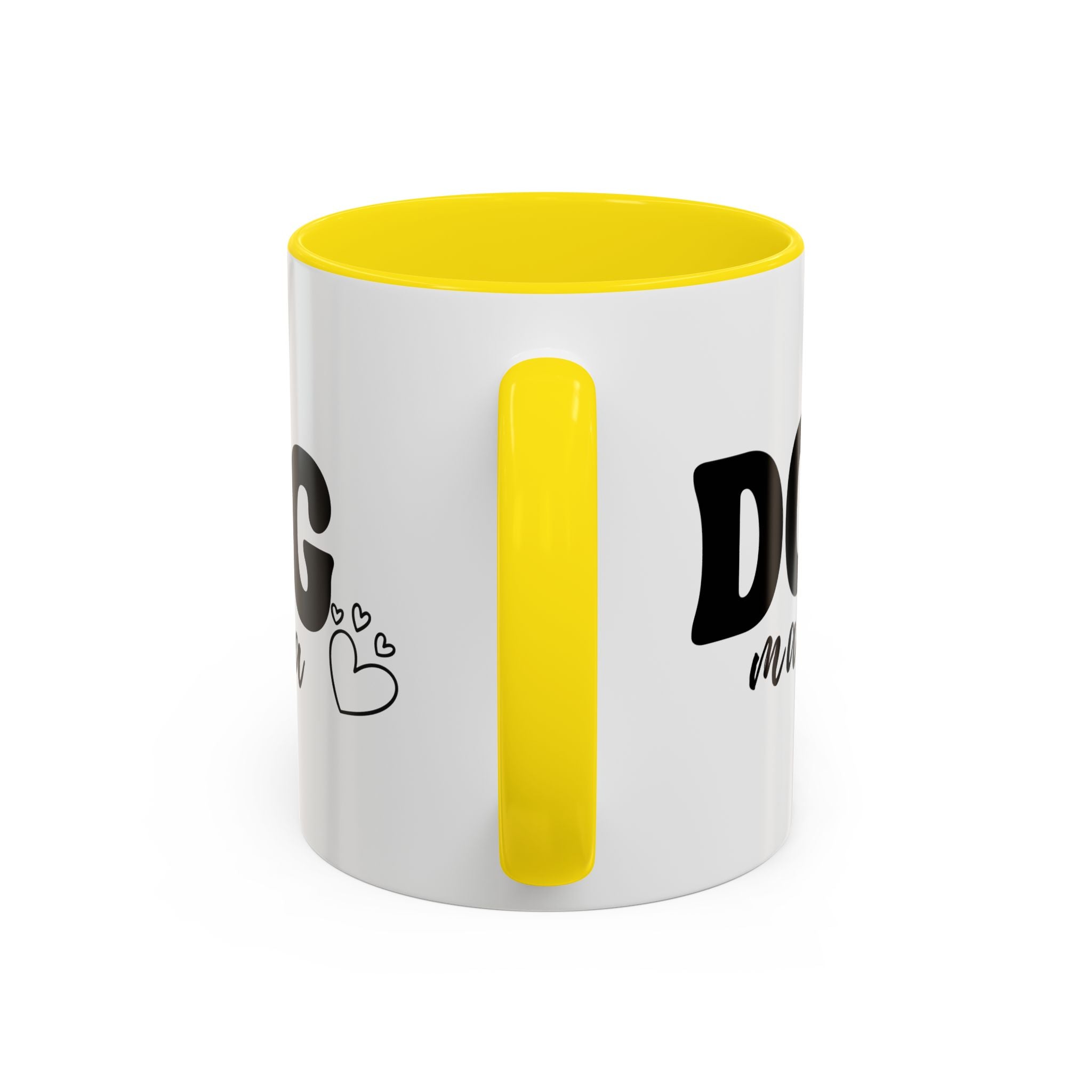 Dog Mama Accent Coffee Mug — Cute Black & White Pet Lover Gift (11/15oz)