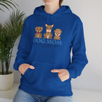 Dog Mom Hoodie — Cute Puppy Trio 'Dog Mom' Graphic Sweatshirt