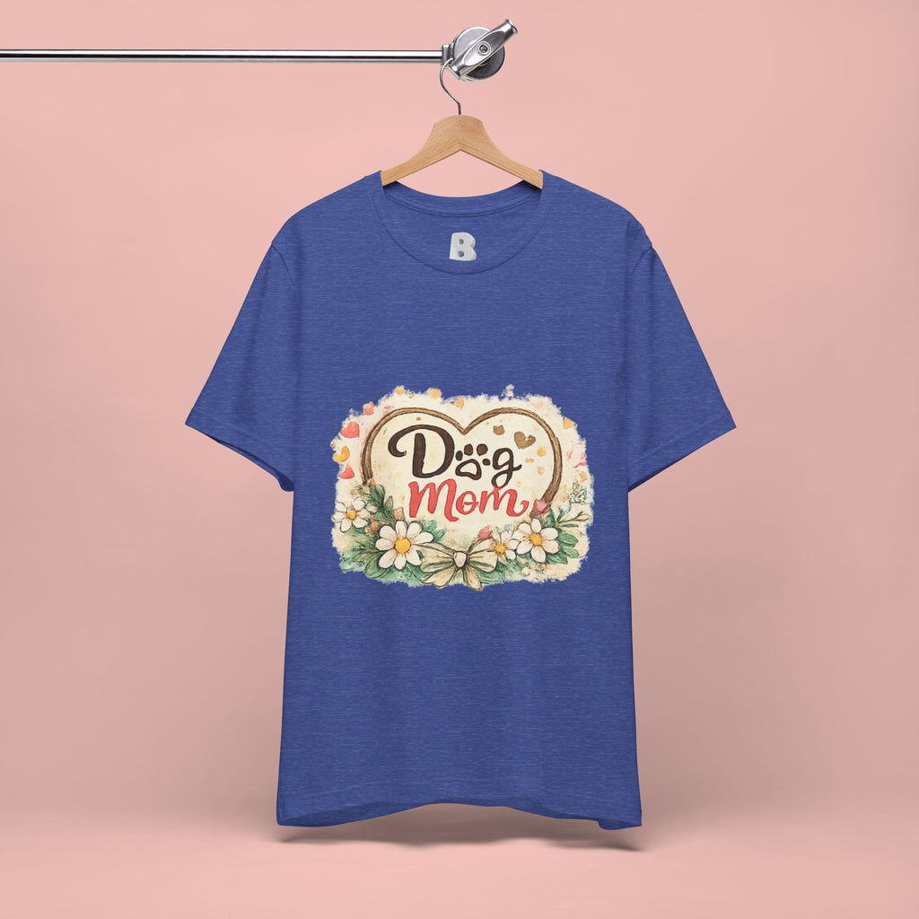 Dog Mom T-Shirt – Floral Paw Heart Graphic Tee