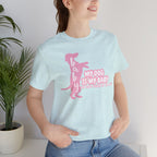 T-Shirt — "My Dog Is My Baby" Pink Dachshund Tee