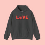 Dog Lover Hoodie — "LOVE (paw) My Dog > People" Graphic Sweatshirt