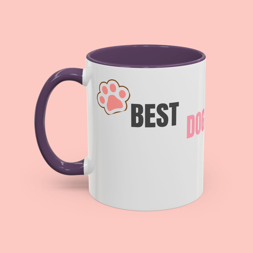 Dog Mom Coffee Mug — Best Dog Mom Ever Accent Ceramic Mug (11oz & 15oz)