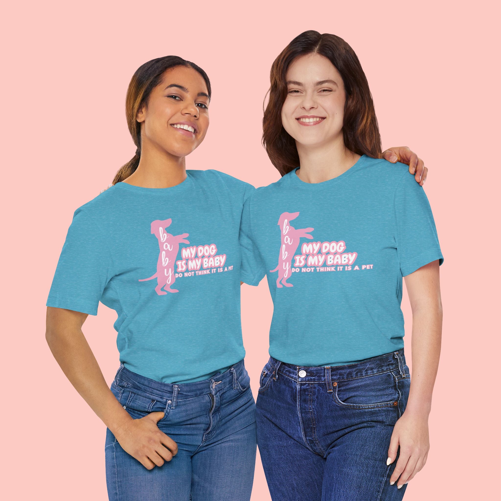 T-Shirt — "My Dog Is My Baby" Pink Dachshund Tee
