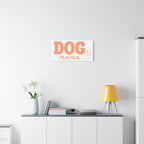 Dog Mama Matte Canvas Wall Art – Peach Script Pet Lover Decor