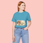 Dog Paw Floral T-Shirt — Cute Paw Print, Bone & Daisies Tee