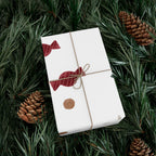 Holiday Candy Cane Gift Wrap Paper