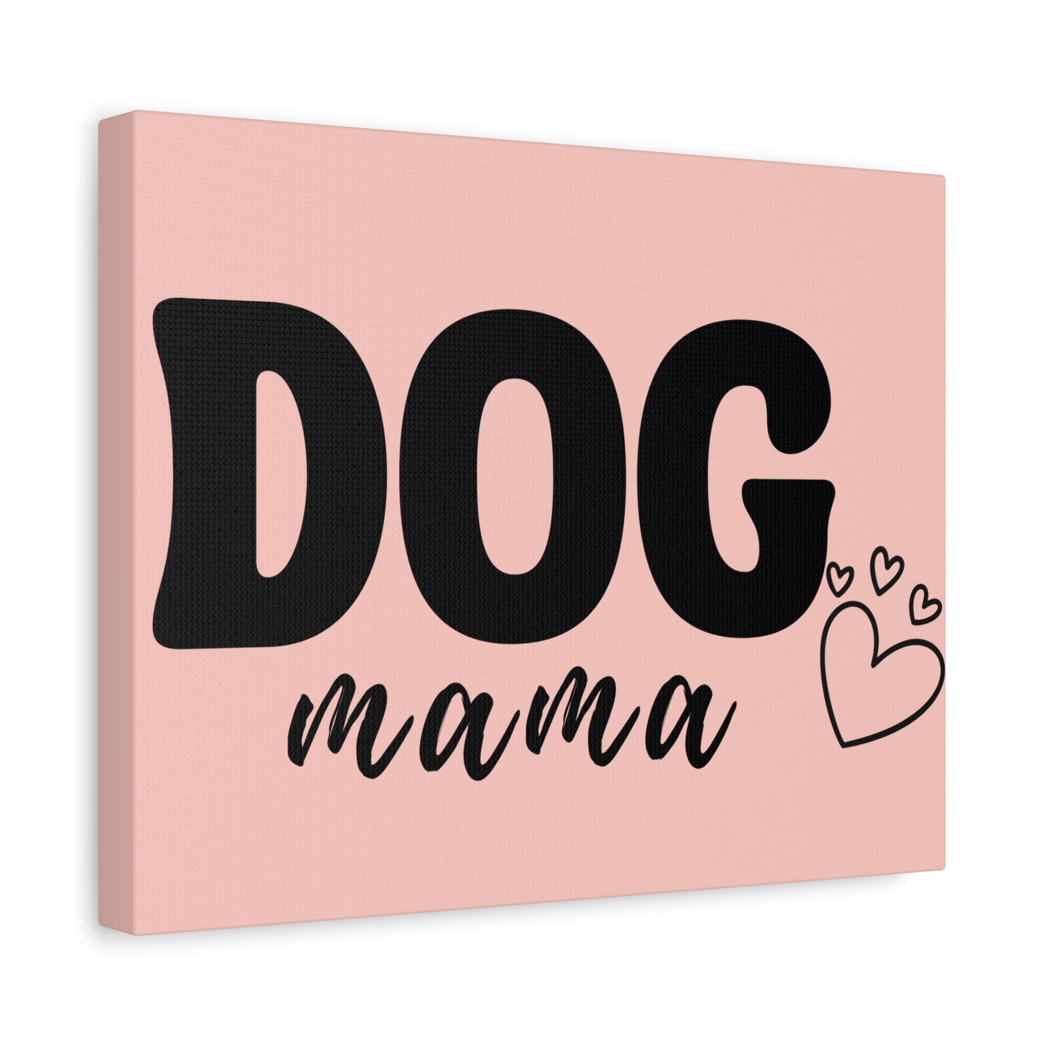 Dog Mama Pink Canvas Wall Art — Heart Pet Mom Decor