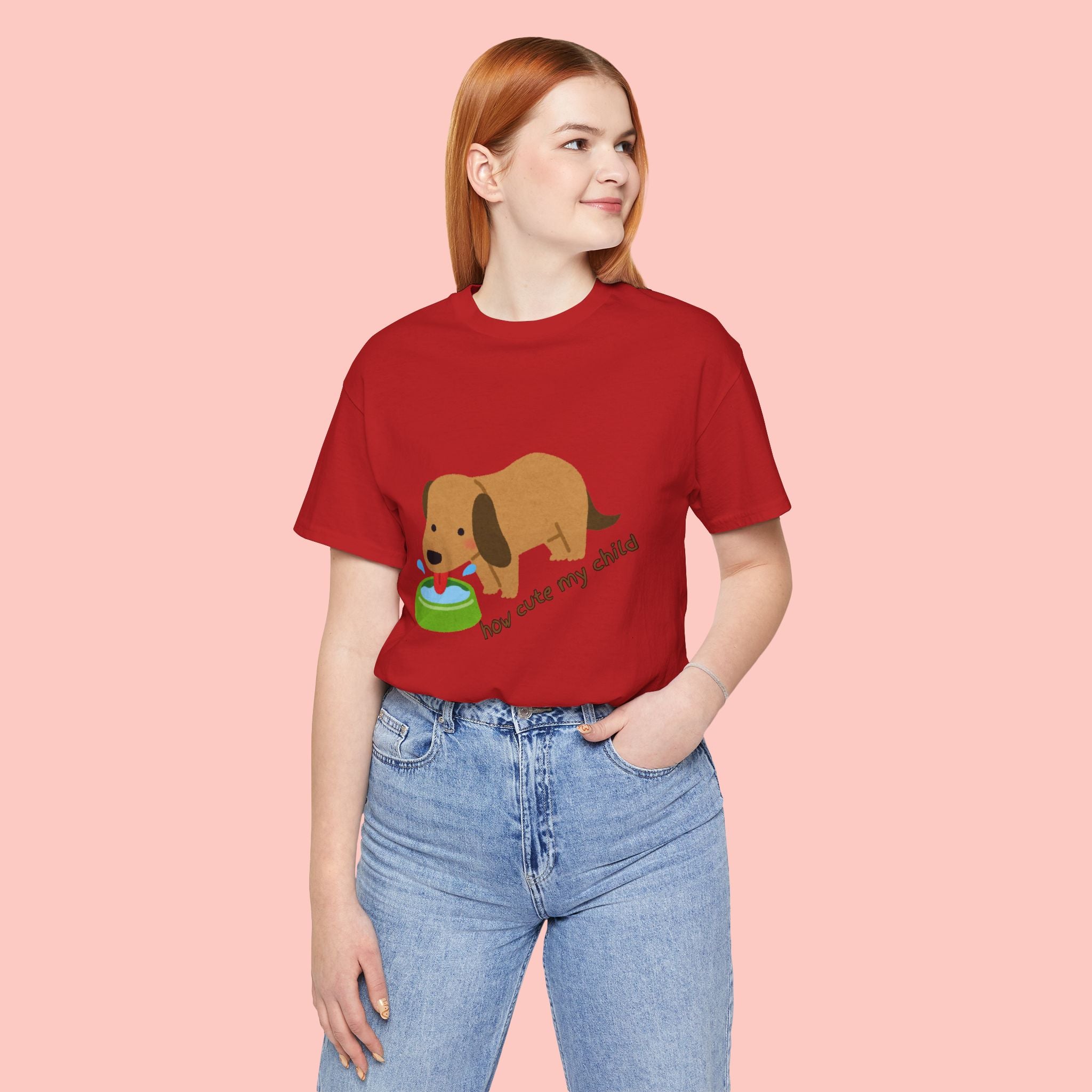 Dog T-Shirt — Cute Dachshund "how cute my child" Graphic Tee