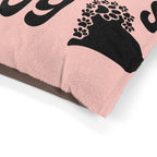 Mama's Boy Pet Bed - Soft Pink Paw Print Dog/Cat Pillow