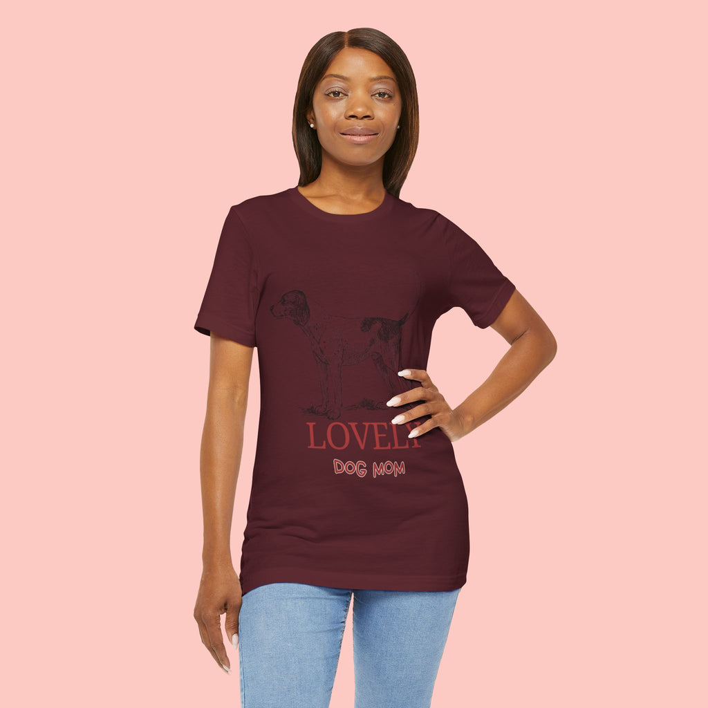 Lovely Dog Mom T-Shirt — Vintage Sketch Dog Graphic Tee