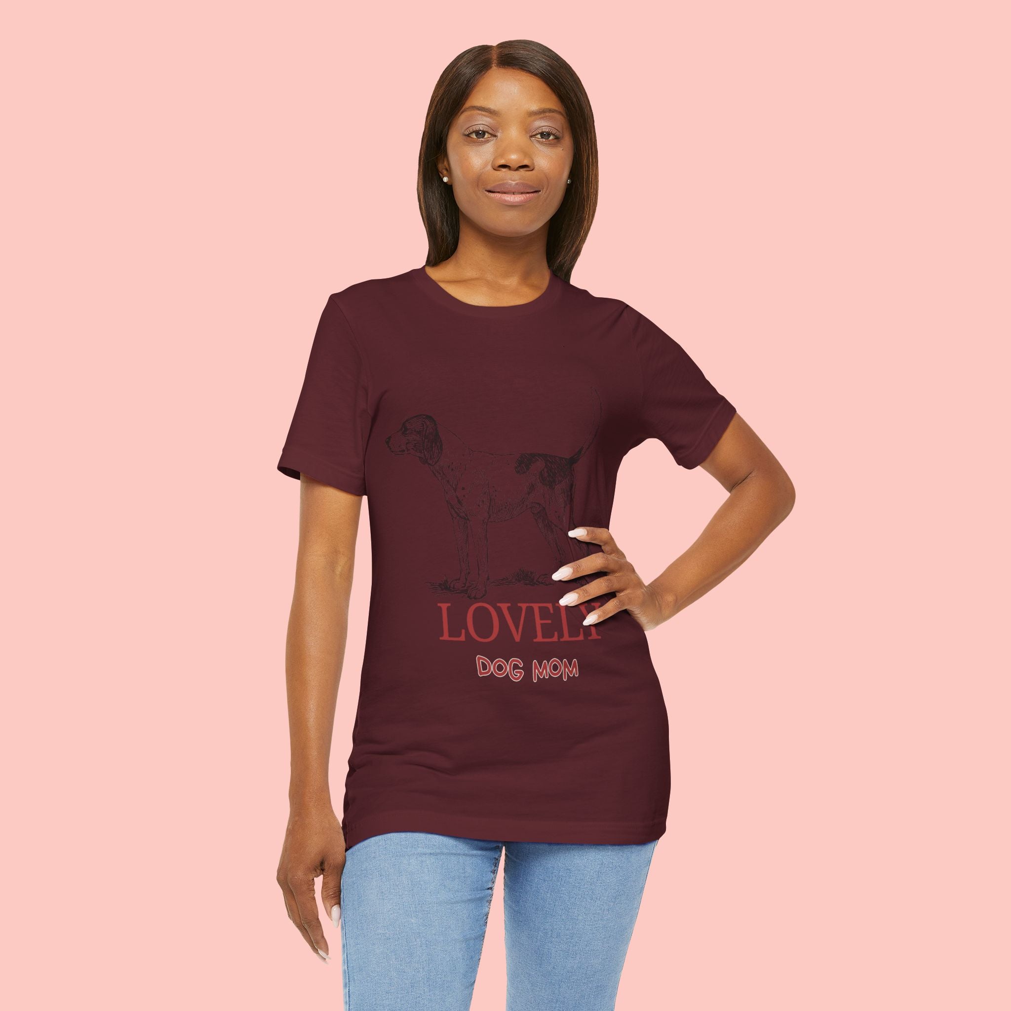 Lovely Dog Mom T-Shirt — Vintage Sketch Dog Graphic Tee