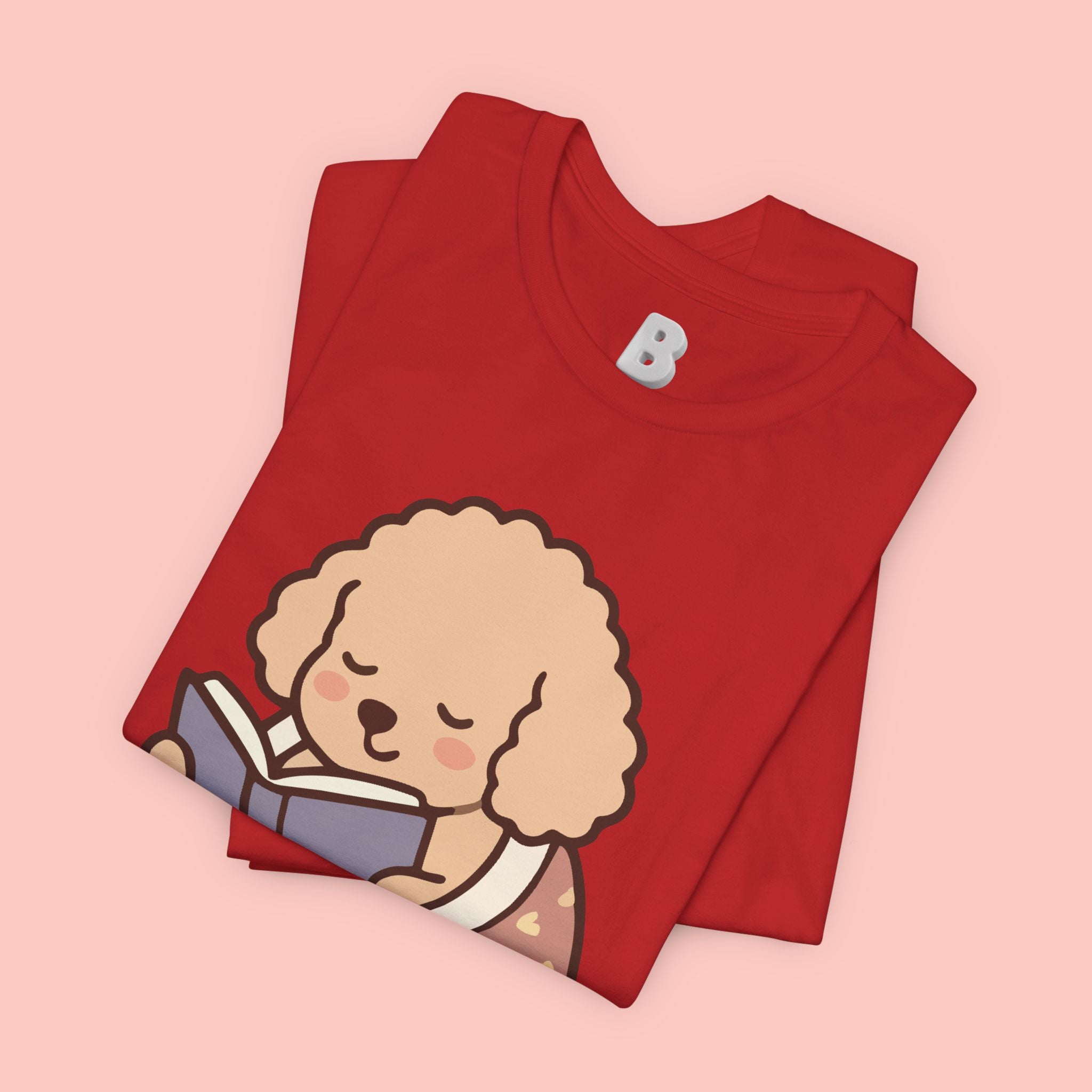 Paw Prints On My Soul T‑Shirt — Cute Reading Puppy Graphic Tee
