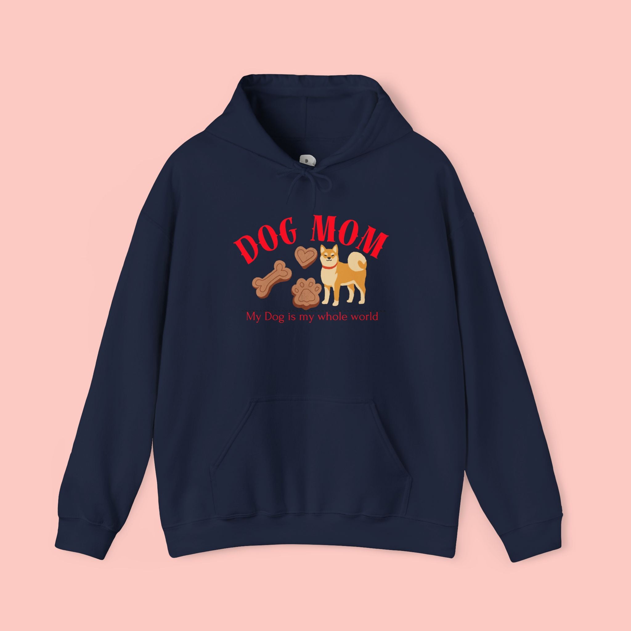 Dog Mom Hoodie – Cute Dog Paw & Bone Graphic Sweatshirt
