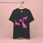 Paws Over People Tee — Pink Cats & Dogs Graphic T-Shirt