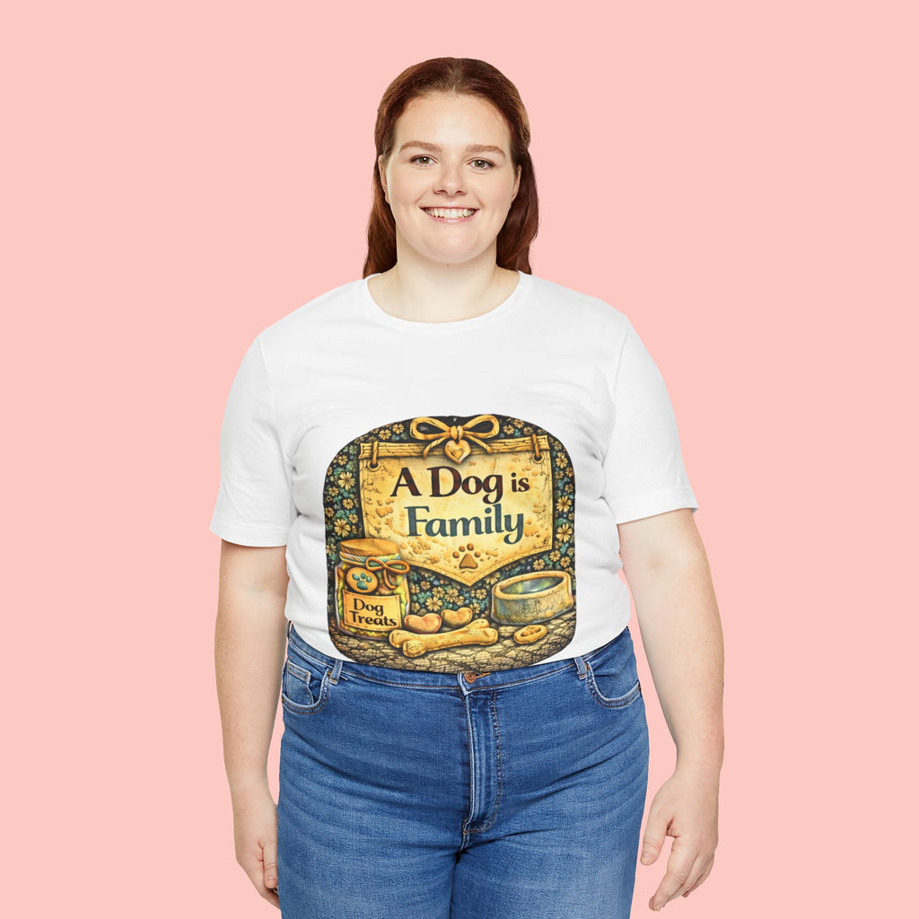 A Dog Is Family T-Shirt - Vintage Pet Lover Tee