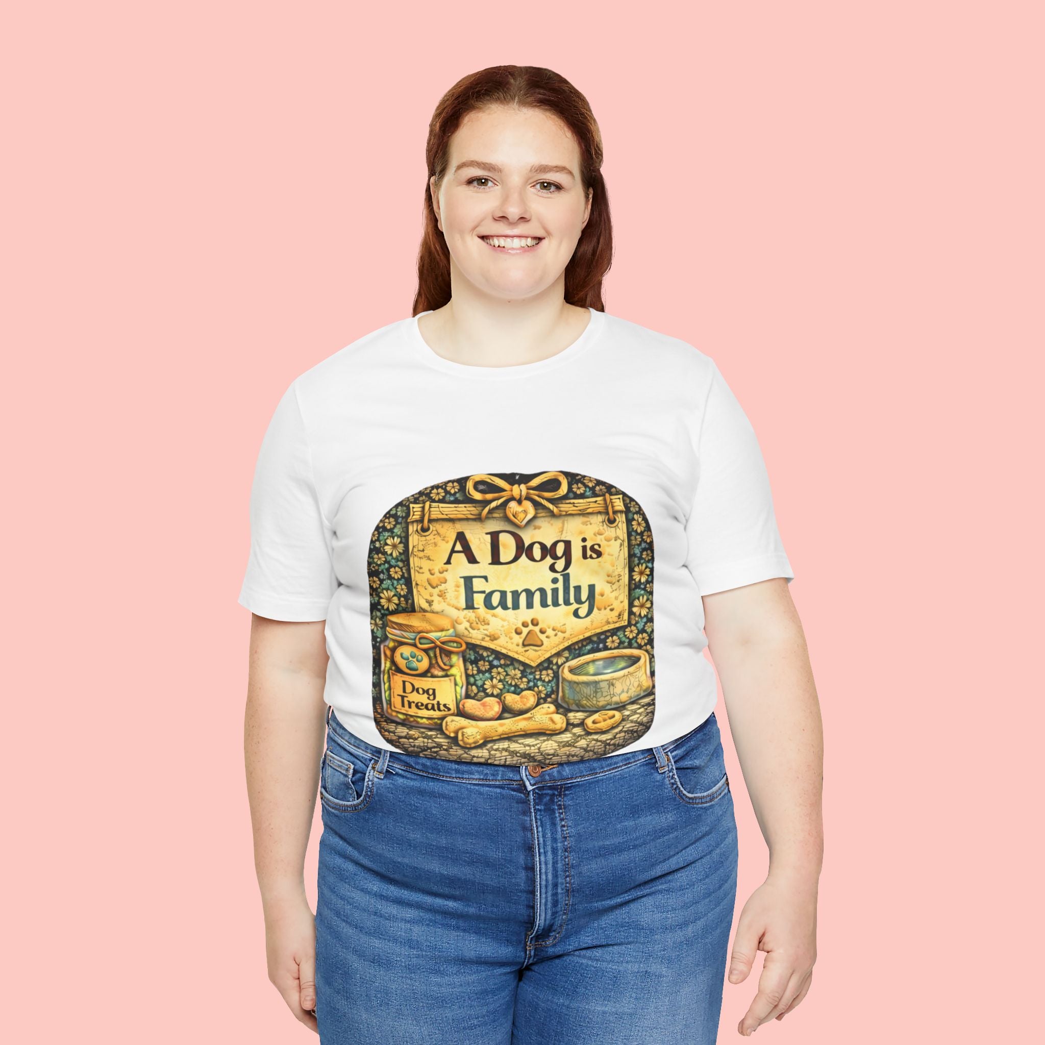A Dog Is Family T-Shirt - Vintage Pet Lover Tee
