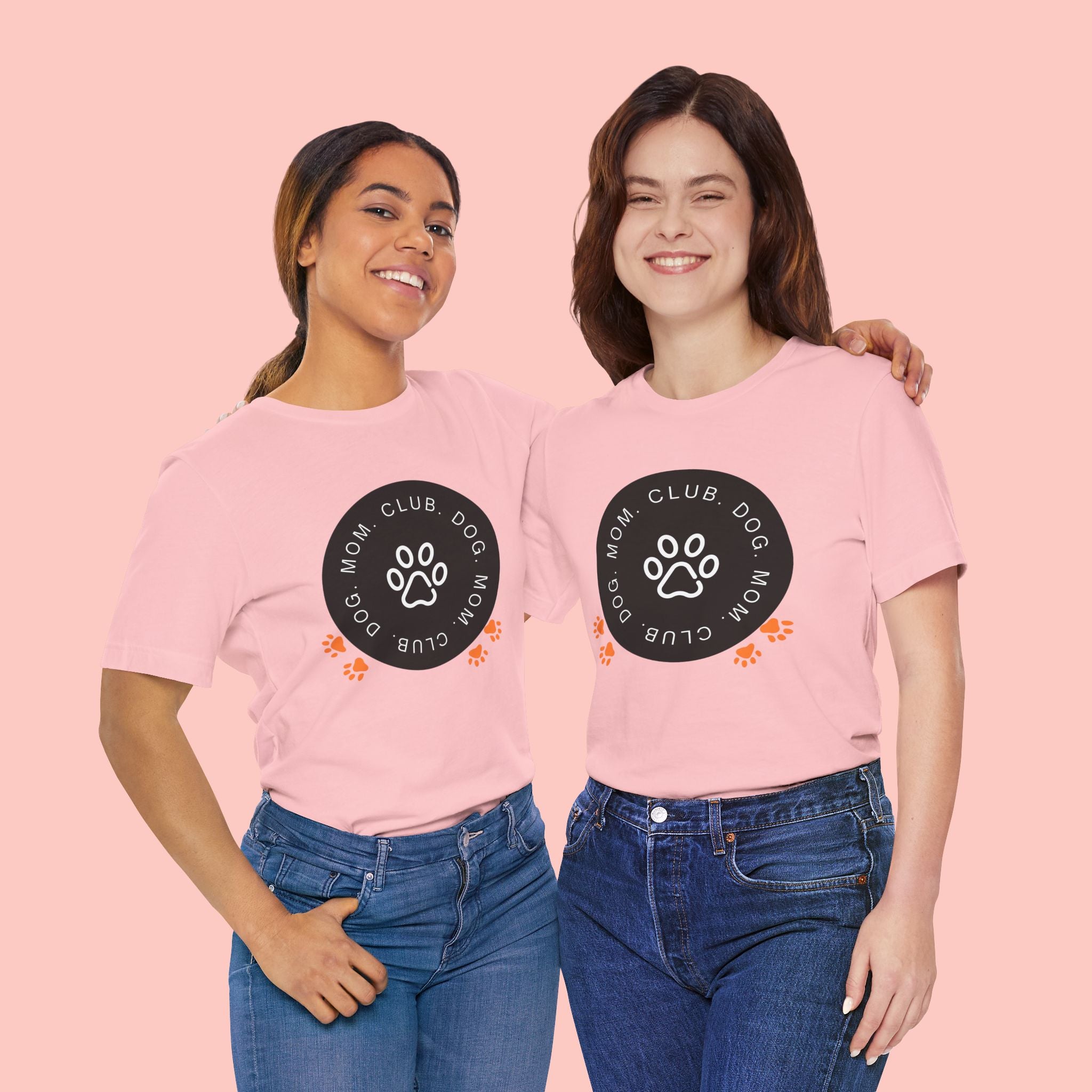 Dog Mom Club T-Shirt — Paw Print Graphic Tee for Pet Lovers