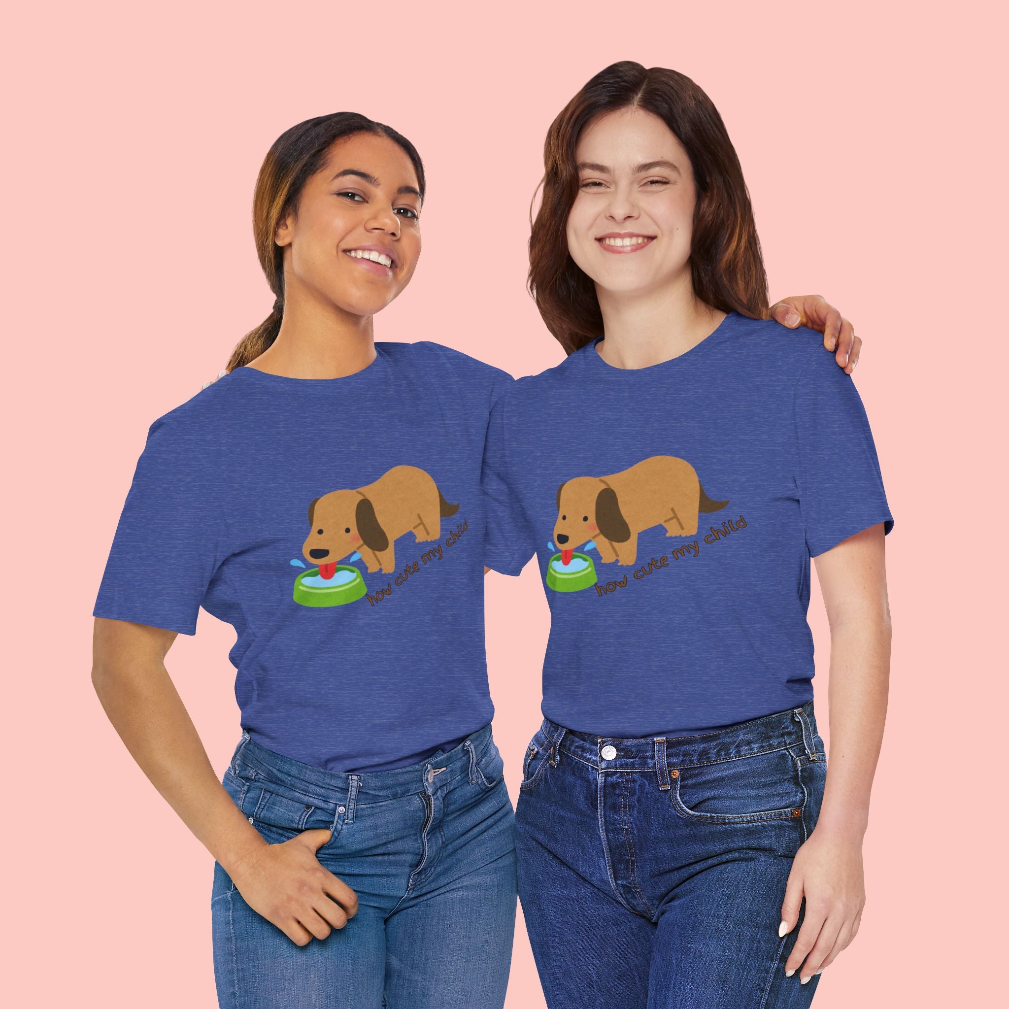 Dog T-Shirt — Cute Dachshund "how cute my child" Graphic Tee