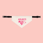 Pet Bandana — "Mama's Girl" Pink Paw Print Collar for Dogs & Cats