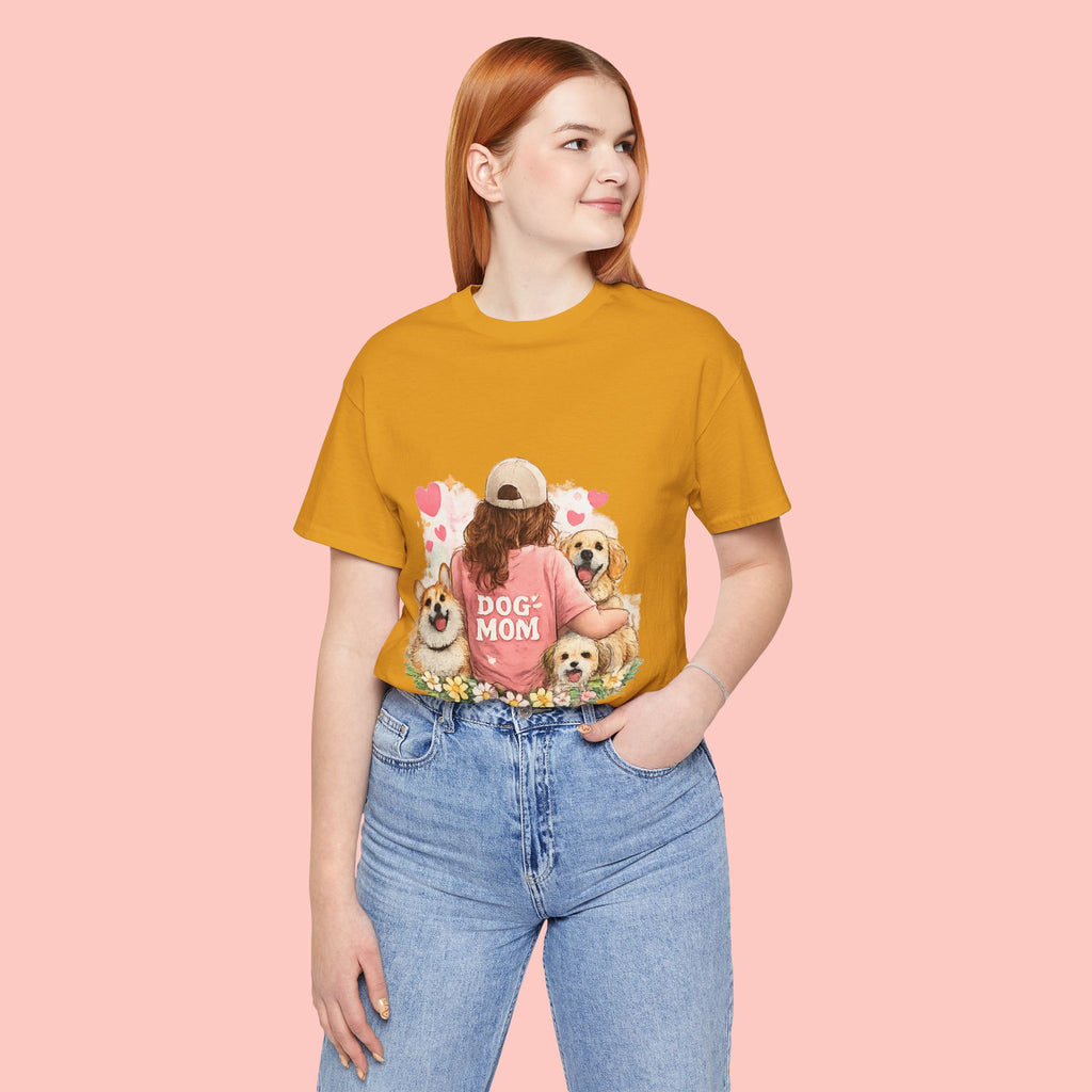 Dog Mom T-Shirt - Cute Woman with Dogs Graphic Tee